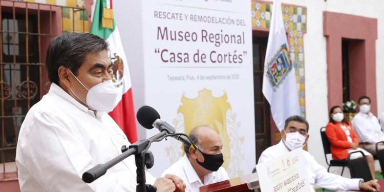 Crear infraestructura en beneficio de las y los poblanos, reitera Miguel Barbosa en Tepeaca