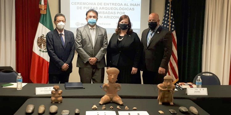 280 piezas arqueológicas regresan a México en el marco de colaboración México – Estados Unidos