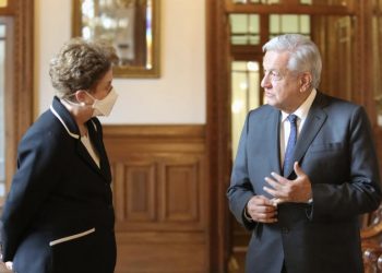 AMLO  se reúne con expresidenta de Brasil, Dilma Rousseff, en Palacio Nacional