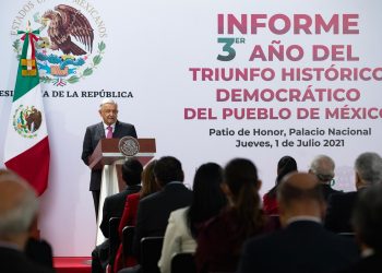 Discurso del presidente Andrés Manuel López Obrador durante la conmemoración del 3º año del triunfo histórico democrático