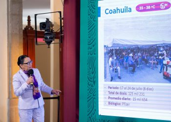 Operativo especial de vacunación en la frontera norte registra avance del 85.7 por ciento