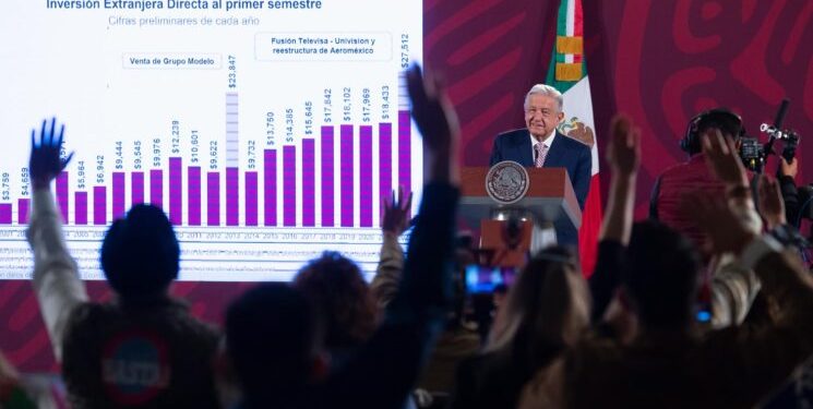 México registra cifra histórica en Inversión Extranjera Directa en primer semestre de 2022