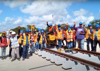 Avanza Tren Maya, destaca cimentación de paradero en Candelaria y viaducto elevado en Escárcega, Campeche