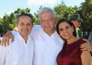 Presidente supervisa obras del Tren Maya en Quintana Roo￼