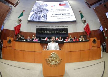 En Sesión Solemne recibe Senado al presidente de Chile, Gabriel Boric Font￼