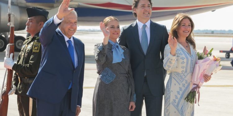 Presidente da la bienvenida al primer ministro de Canadá, Justin Trudeau